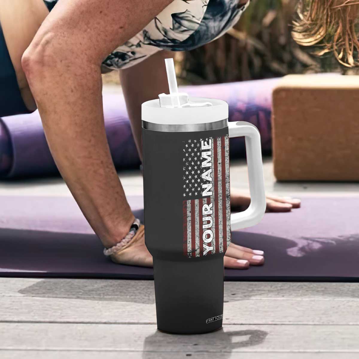 Veteran Proud Tumbler With Handle Personalized TS04 Print Your Wear