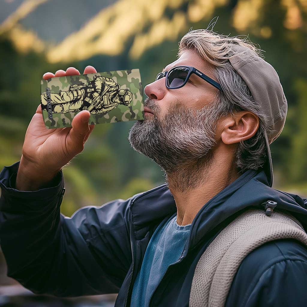 Veteran Camouflage 4 in 1 Can Cooler Tumbler Personalized TS04 Print Your Wear