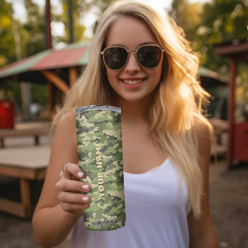 Veteran Camouflage Skinny Tumbler Personalized TS04 Print Your Wear