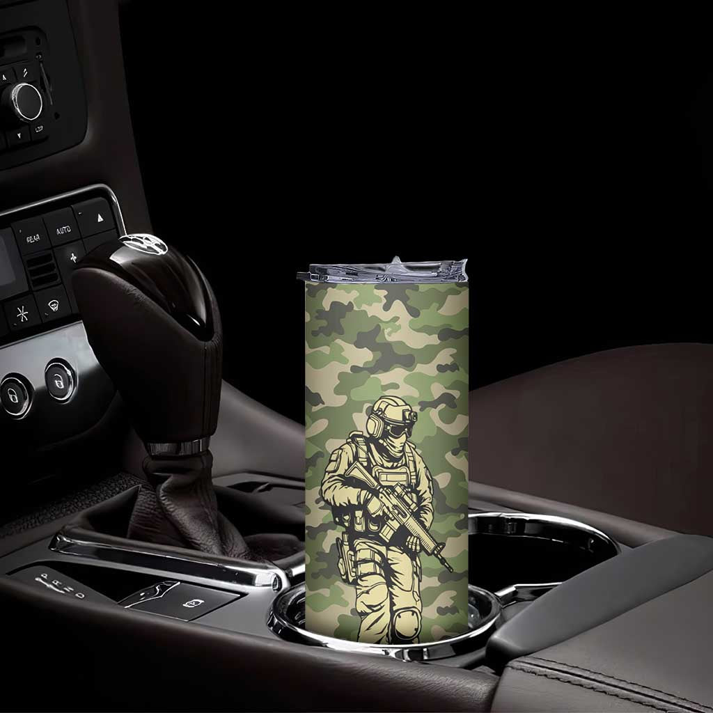 Veteran Camouflage Skinny Tumbler Personalized TS04 Print Your Wear