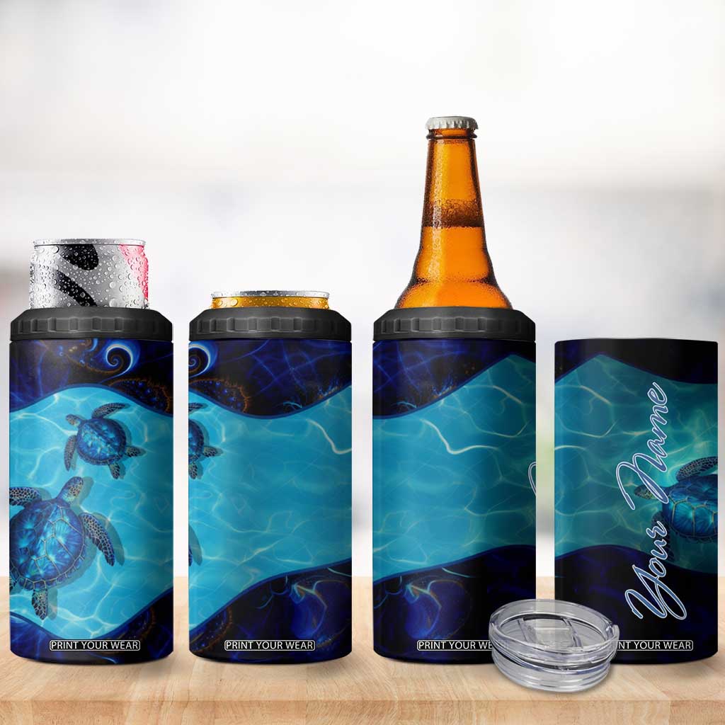 Sea Turtle 4 in 1 Can Cooler Tumbler Personalized TS04 Print Your Wear