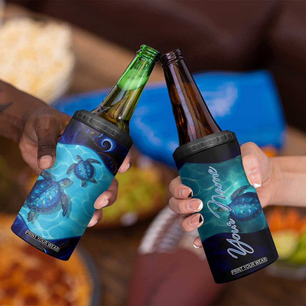 Sea Turtle 4 in 1 Can Cooler Tumbler Personalized TS04 Print Your Wear
