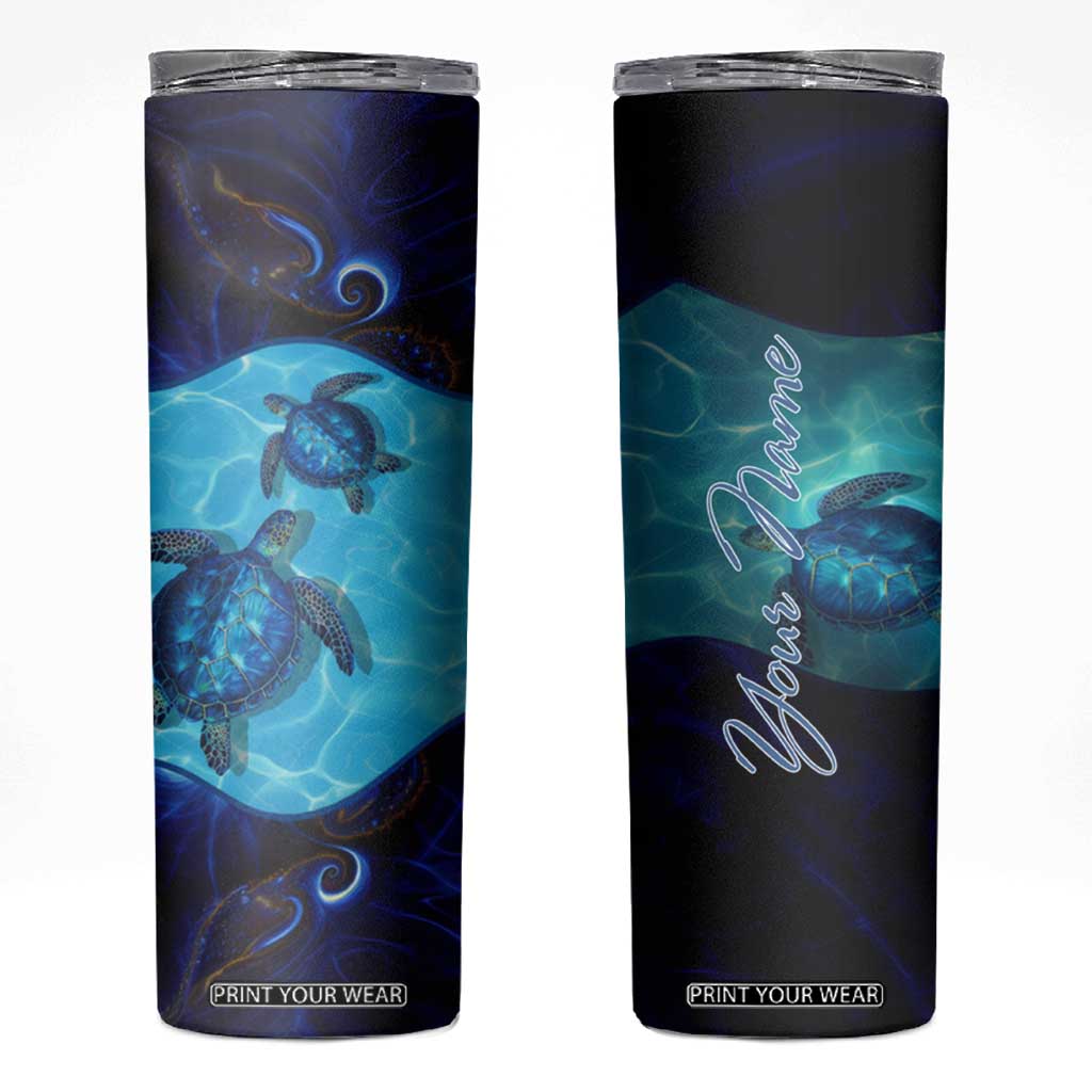 Sea Turtle Skinny Tumbler Personalized TS04 Multicolor Print Your Wear