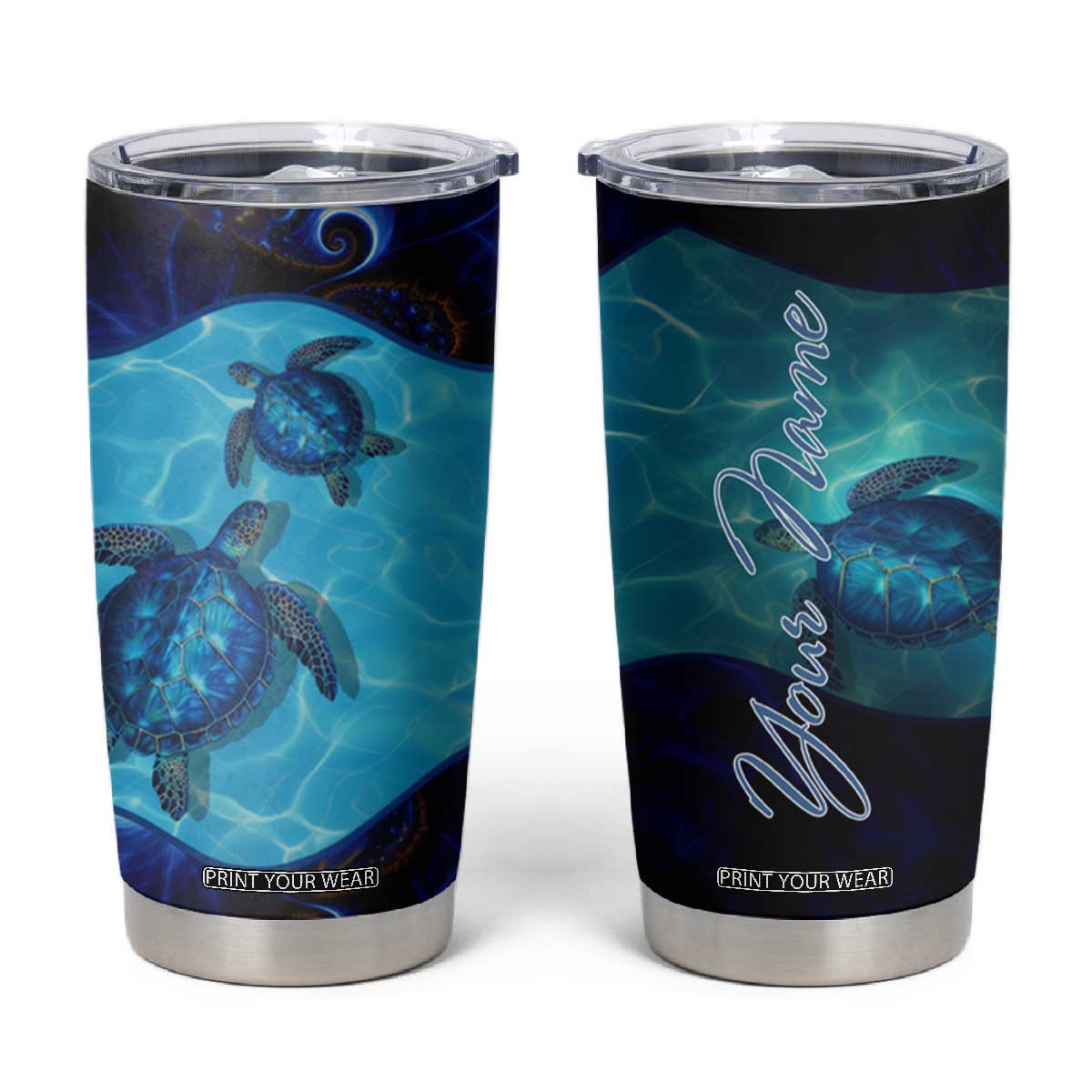 Sea Turtle Tumbler Cup Personalized TS04 Multicolor Print Your Wear