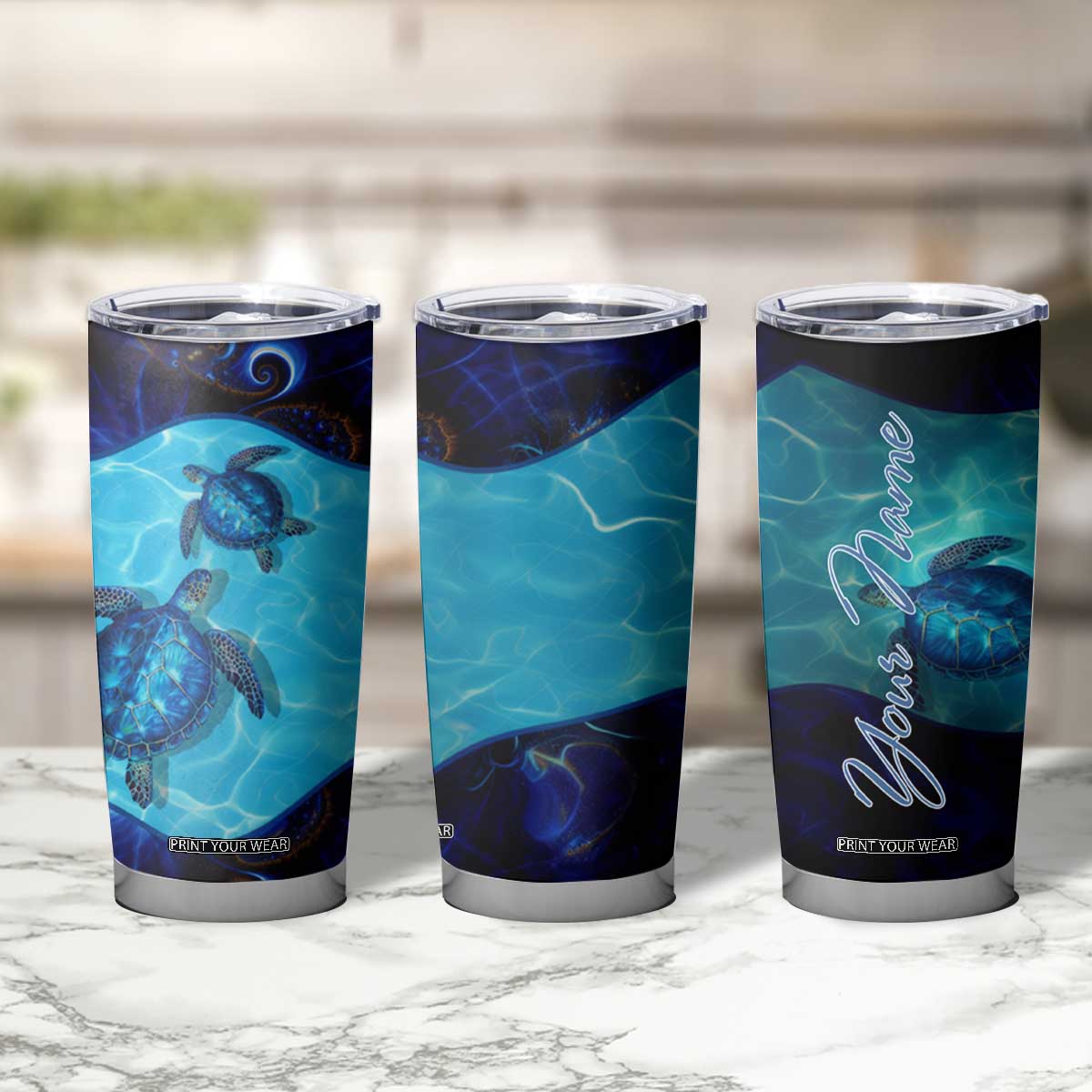 Sea Turtle Tumbler Cup Personalized TS04 Print Your Wear