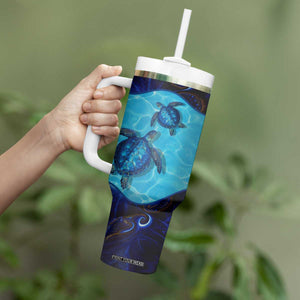 Sea Turtle Tumbler With Handle Personalized TS04 Print Your Wear