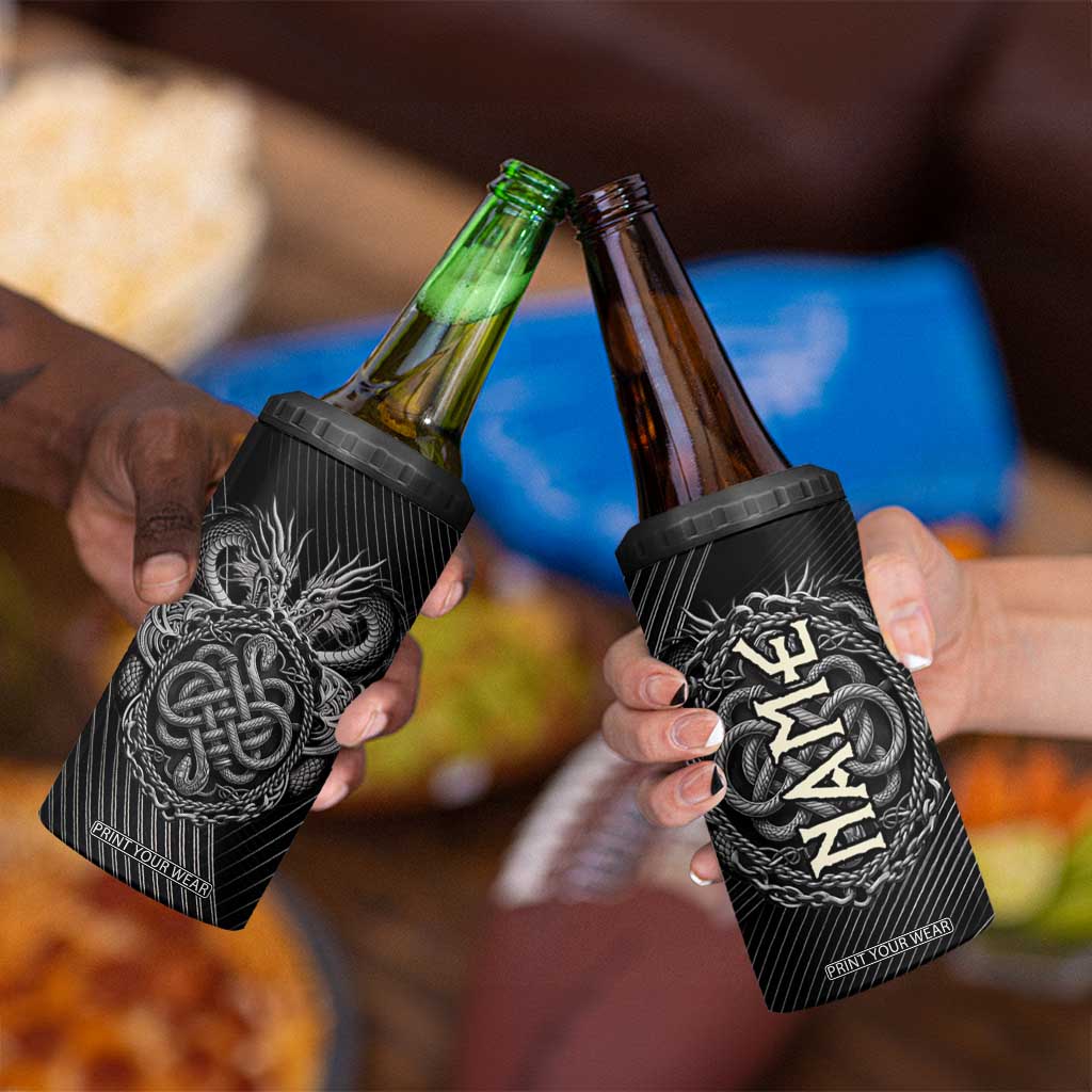Viking Winged Dragon 4 in 1 Can Cooler Tumbler Personalized TS04 Print Your Wear