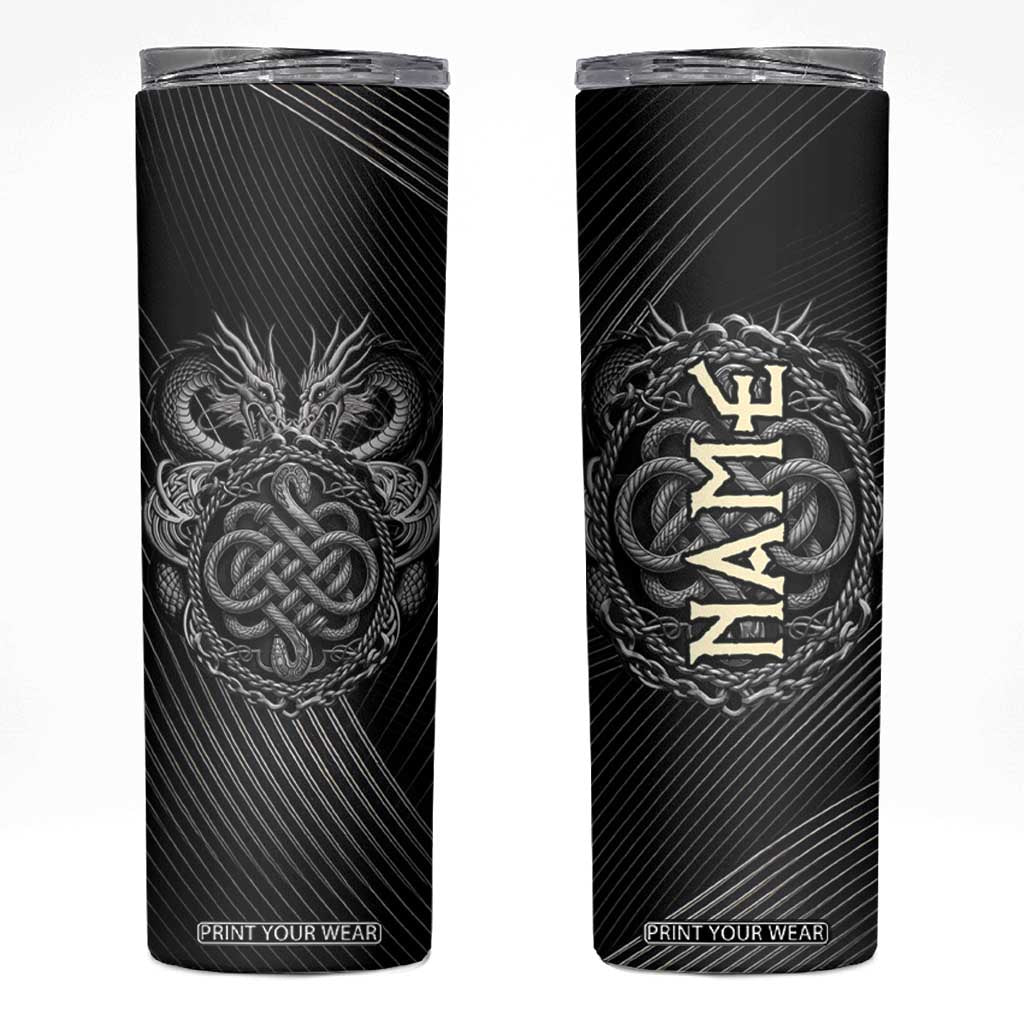 Viking Winged Dragon Skinny Tumbler Personalized TS04 Multicolor Print Your Wear