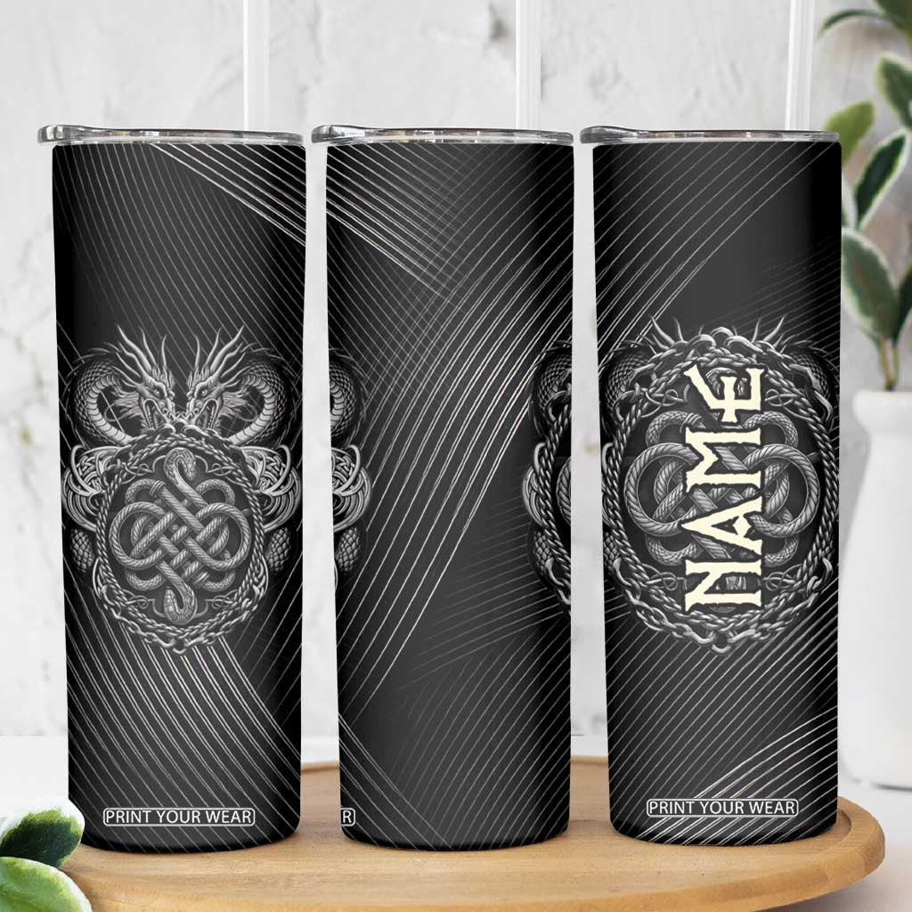 Viking Winged Dragon Skinny Tumbler Personalized TS04 Print Your Wear