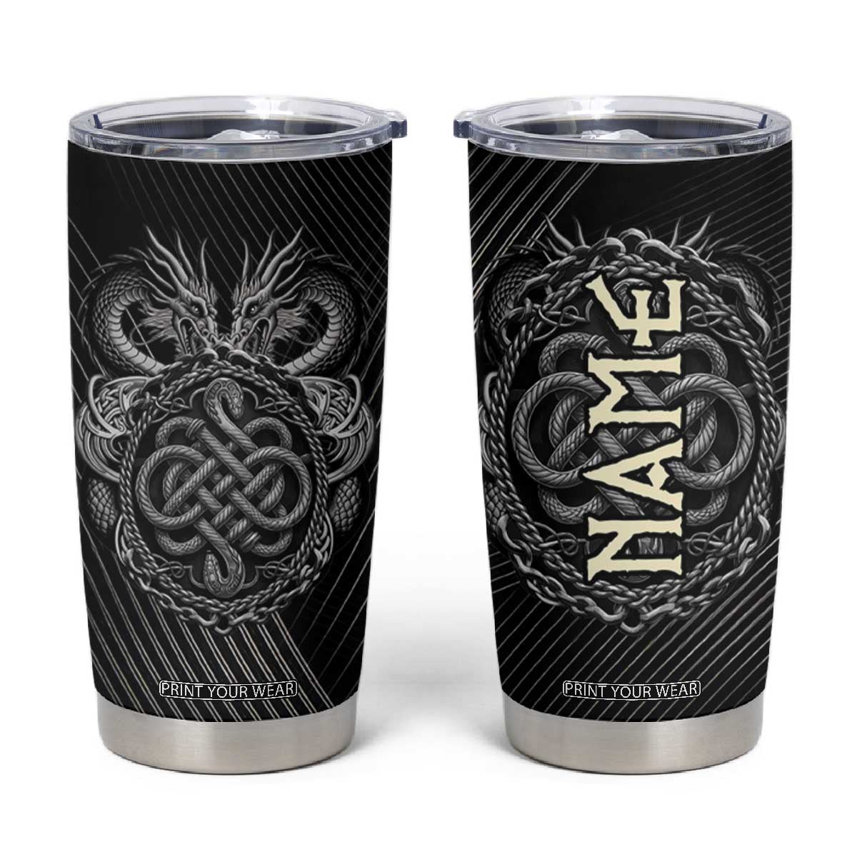 Viking Winged Dragon Tumbler Cup Personalized TS04 Multicolor Print Your Wear