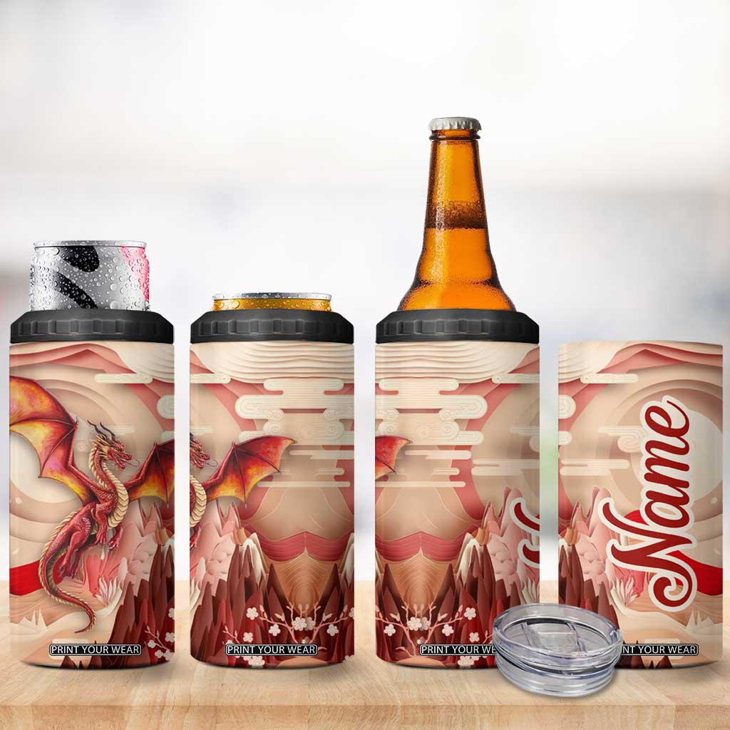 Dragon Quiling Paper 4 in 1 Can Cooler Tumbler Personalized TS04 Print Your Wear