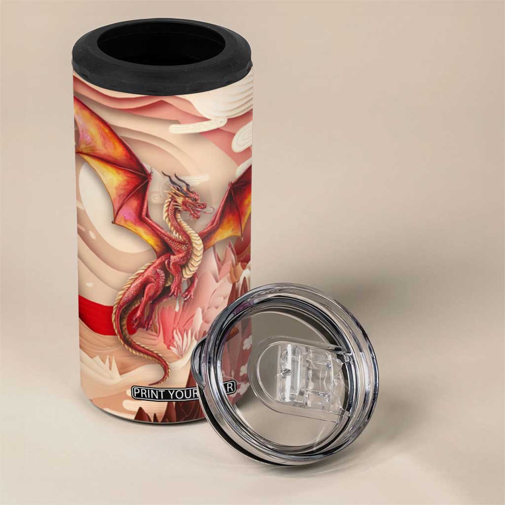 Dragon Quiling Paper 4 in 1 Can Cooler Tumbler Personalized TS04 Print Your Wear