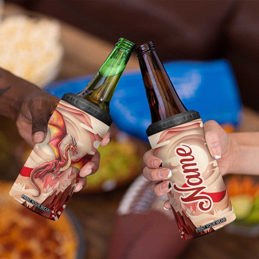 Dragon Quiling Paper 4 in 1 Can Cooler Tumbler Personalized TS04 Print Your Wear