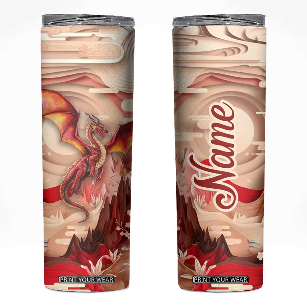Dragon Quiling Paper Skinny Tumbler Personalized TS04 Multicolor Print Your Wear