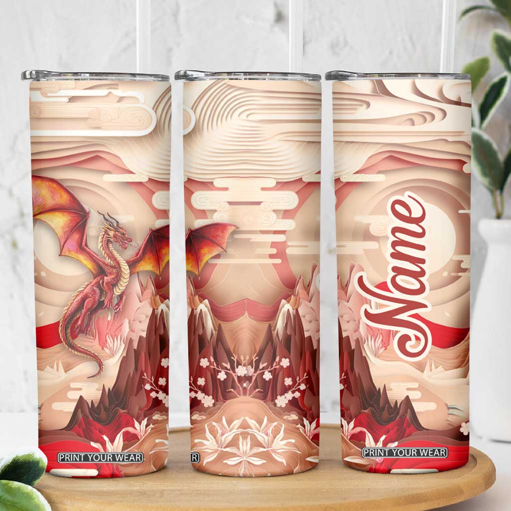 Dragon Quiling Paper Skinny Tumbler Personalized TS04 Print Your Wear