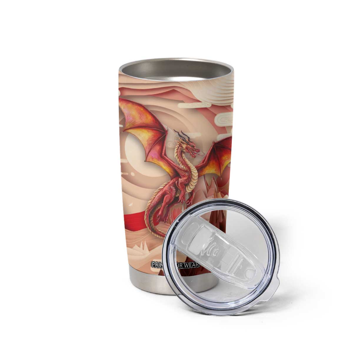 Dragon Quiling Paper Tumbler Cup Personalized TS04 Print Your Wear