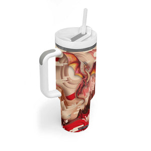 Dragon Quiling Paper Tumbler With Handle Personalized TS04 Print Your Wear