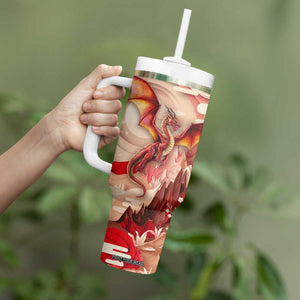 Dragon Quiling Paper Tumbler With Handle Personalized TS04 Print Your Wear