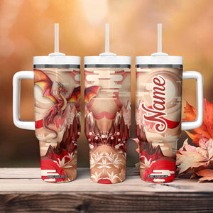 Dragon Quiling Paper Tumbler With Handle Personalized TS04 Print Your Wear