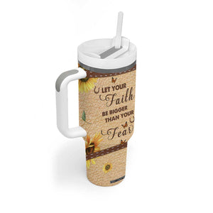 Horse Let Your Faith Be Bigger Than Your Fear Tumbler With Handle Personalized TS04 Print Your Wear