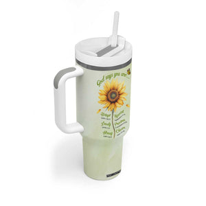 Over Fear Sunflower Tumbler With Handle Personalized TS04 Print Your Wear
