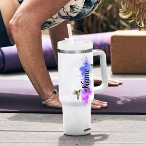 Faith Hope Love Hummingbird Tumbler With Handle Personalized TS04 Print Your Wear