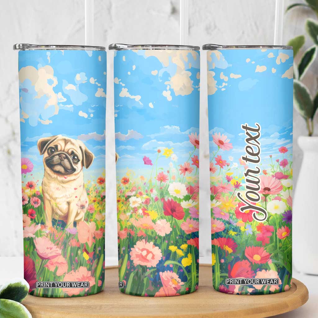 Retro Pug Skinny Tumbler Personalized TS04 Print Your Wear