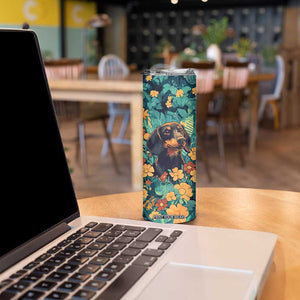 Retro Dachshund Skinny Tumbler Personalized TS04 Print Your Wear