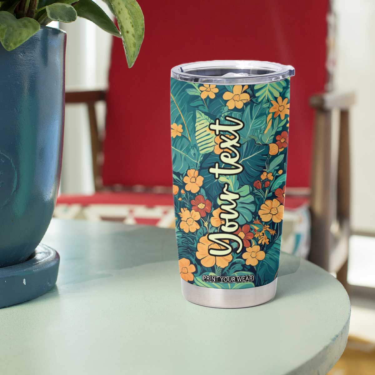 Retro Dachshund Tumbler Cup Personalized TS04 Print Your Wear