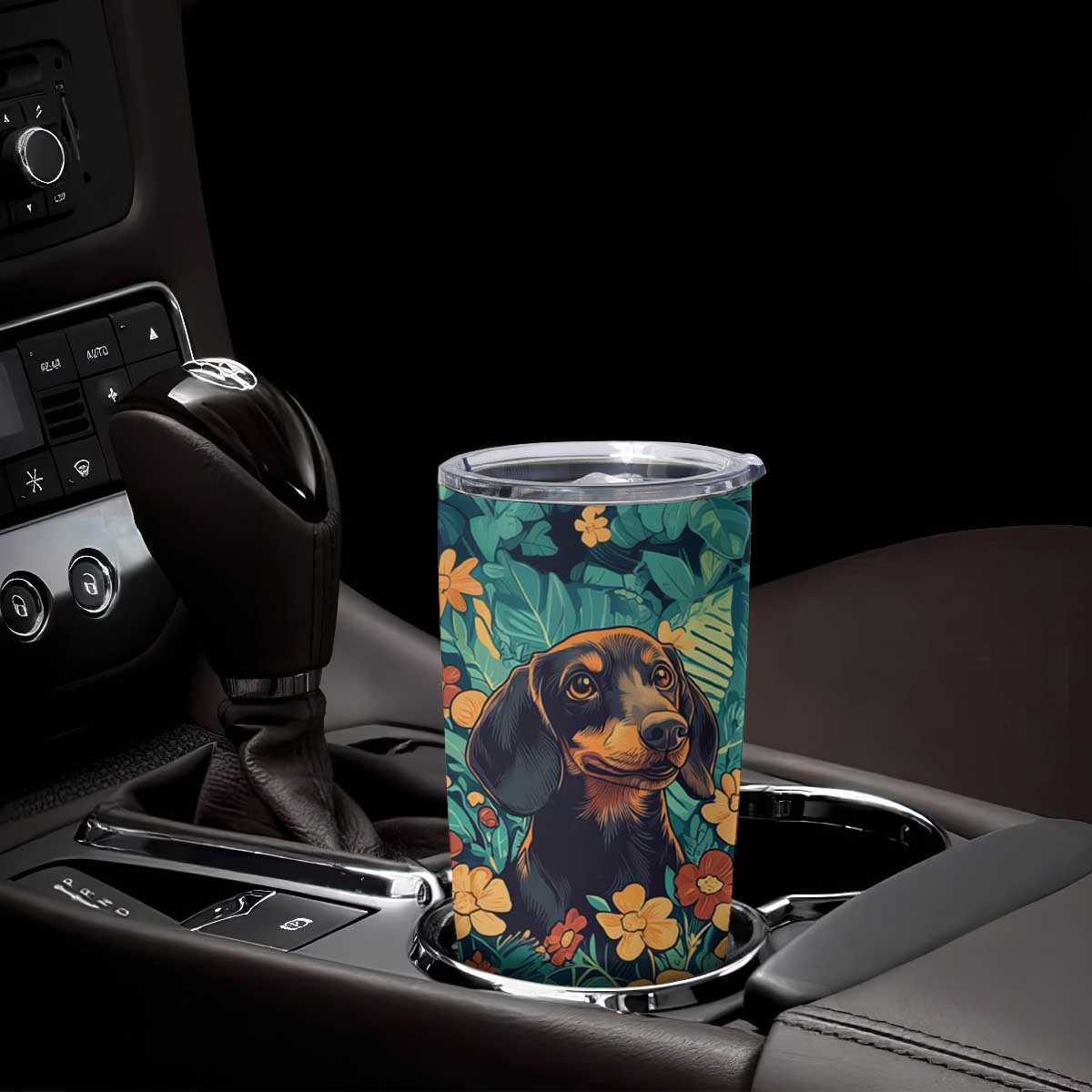 Retro Dachshund Tumbler Cup Personalized TS04 Print Your Wear