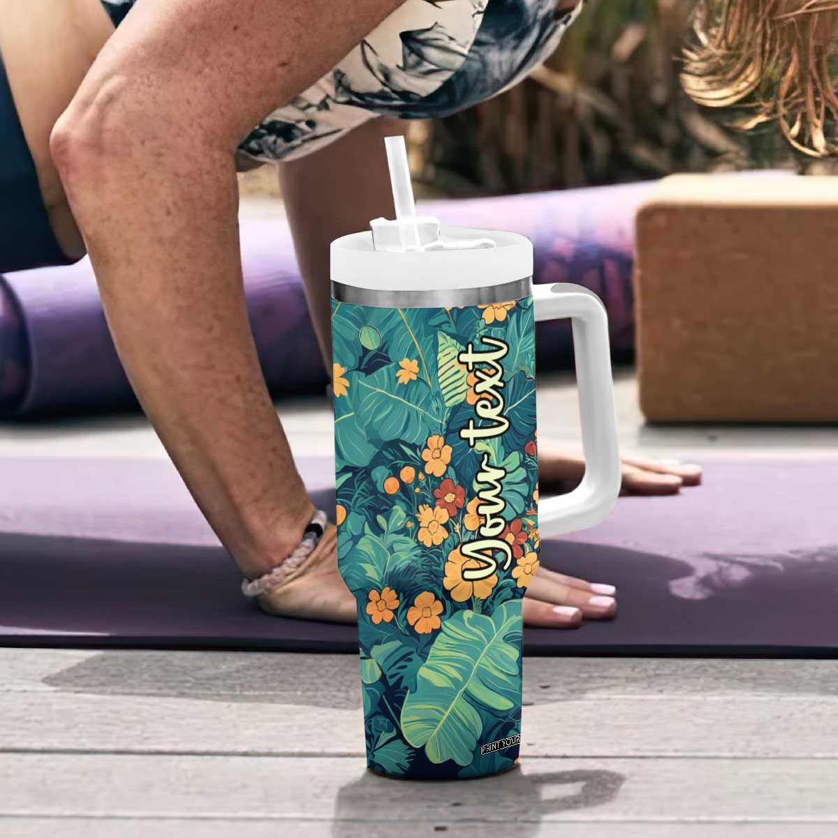 Retro Dachshund Tumbler With Handle Personalized TS04 Print Your Wear