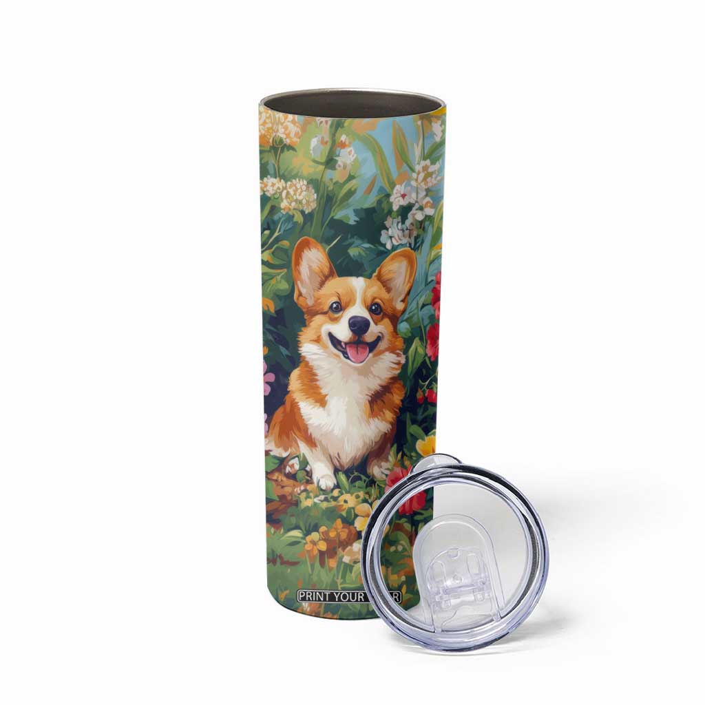 Retro Corgi Skinny Tumbler Personalized TS04 Print Your Wear