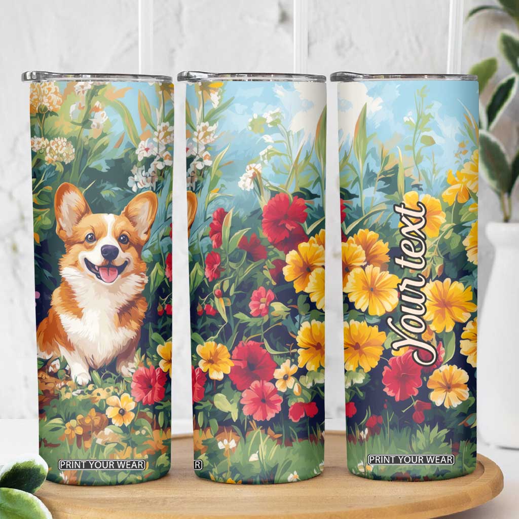 Retro Corgi Skinny Tumbler Personalized TS04 Print Your Wear