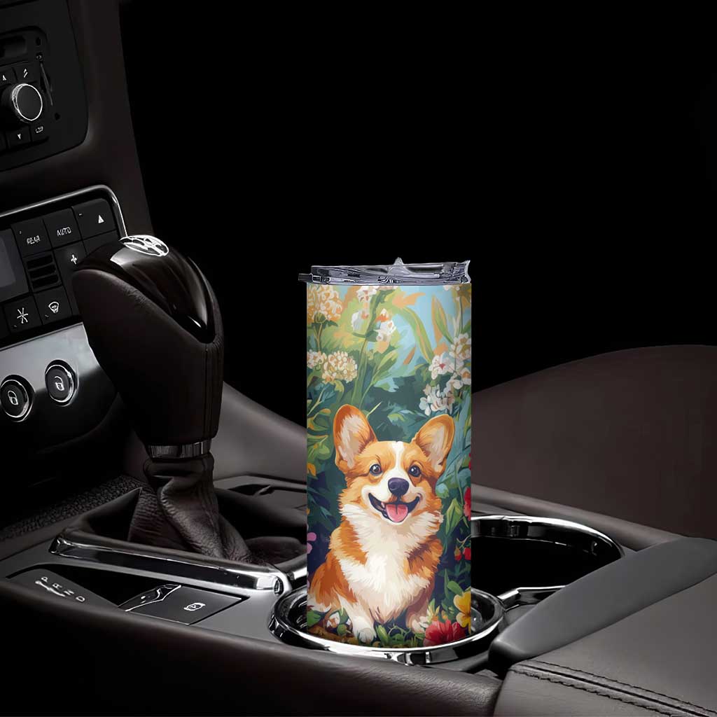 Retro Corgi Skinny Tumbler Personalized TS04 Print Your Wear
