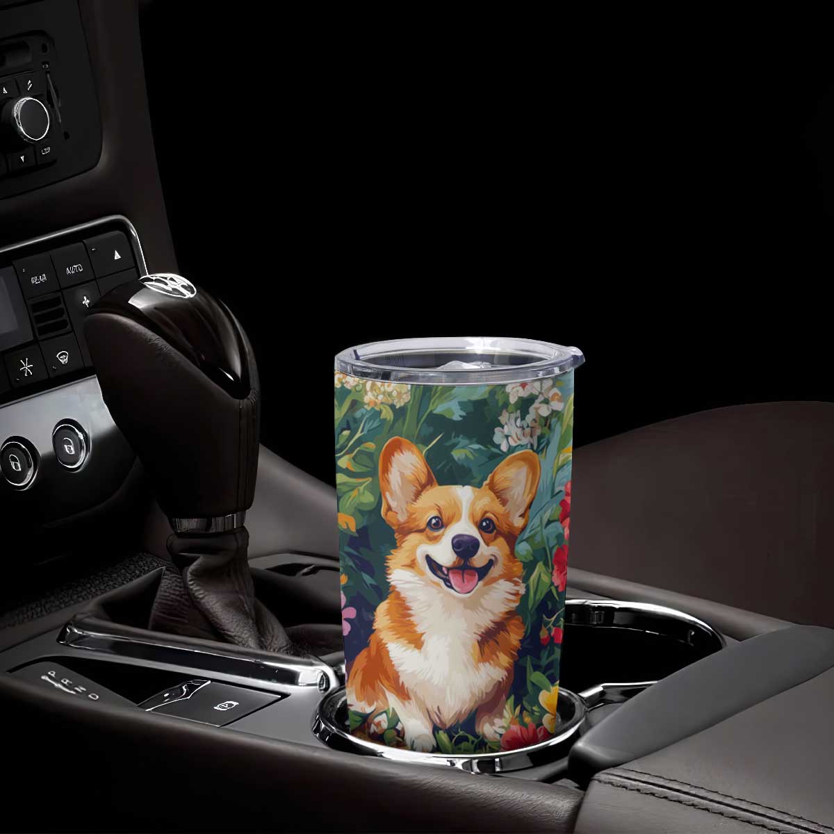 Retro Corgi Tumbler Cup Personalized TS04 Print Your Wear