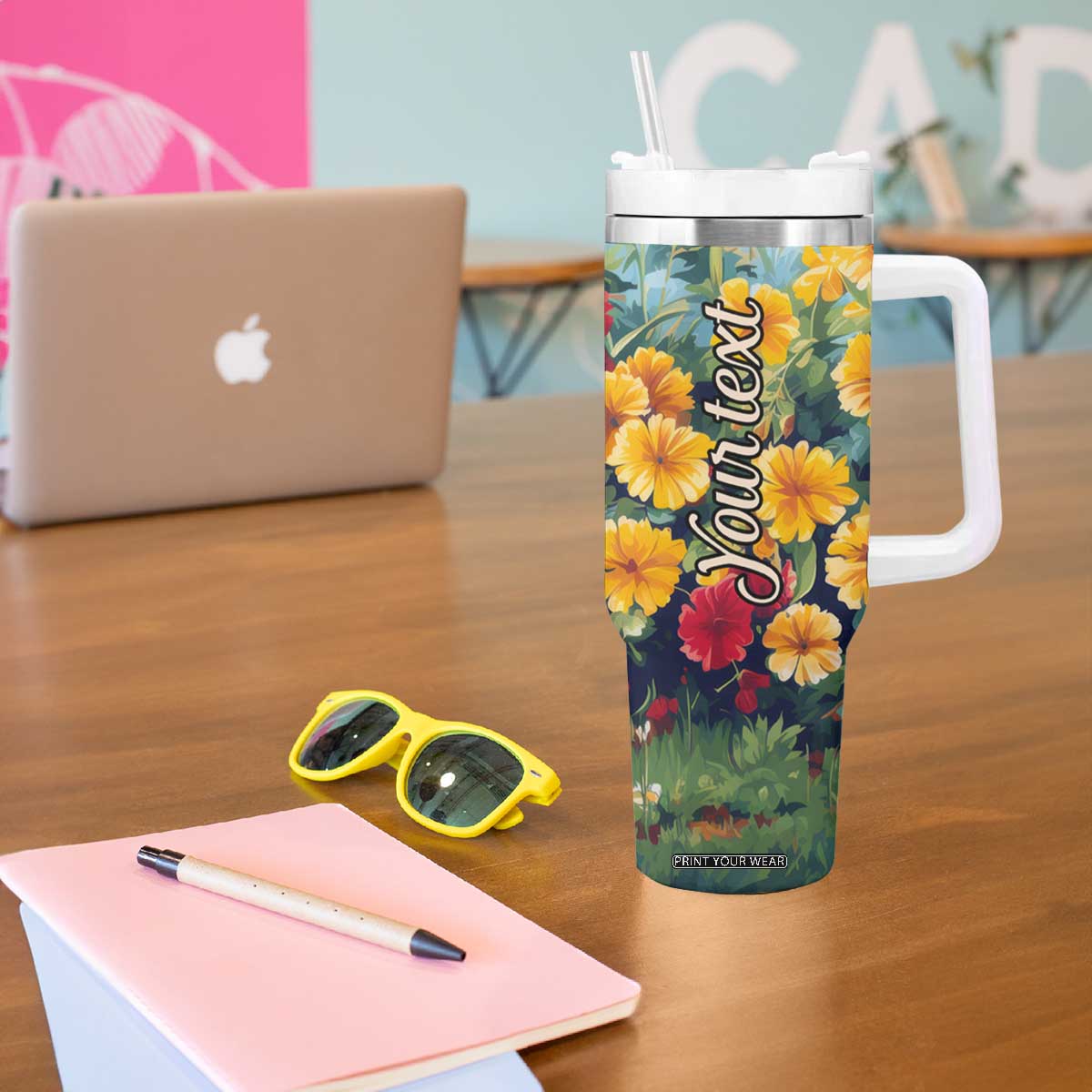 Retro Corgi Tumbler With Handle Personalized TS04 Print Your Wear