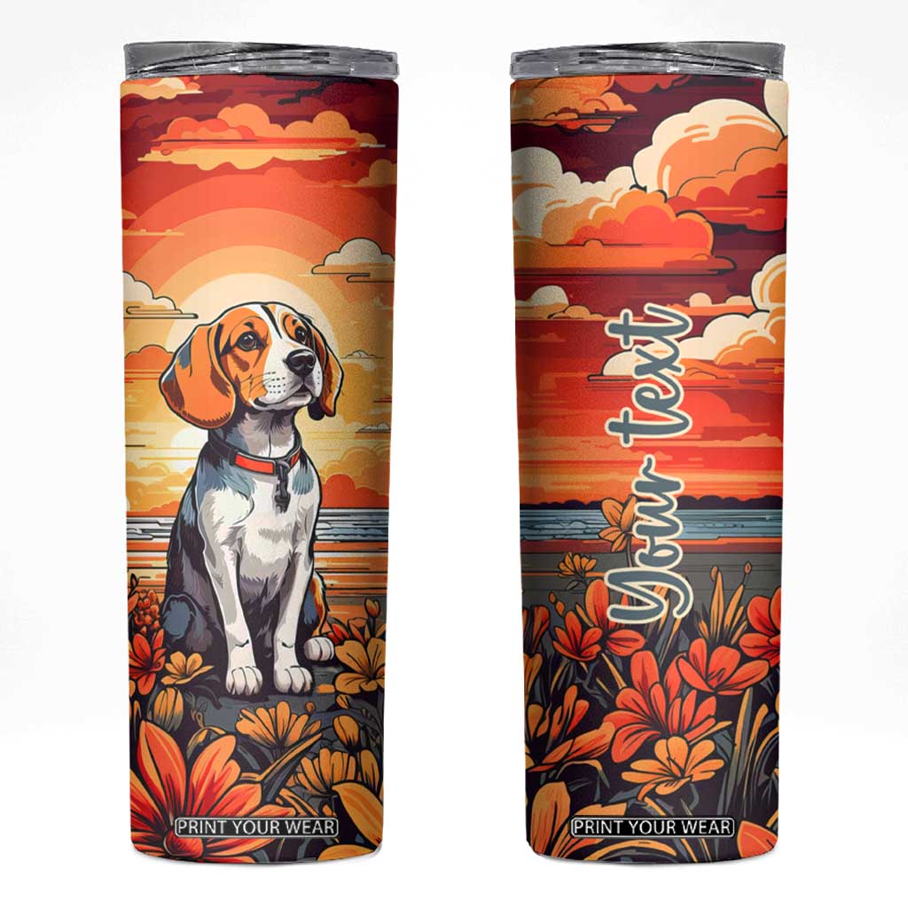 Retro Beagle Skinny Tumbler Personalized TS04 Multicolor Print Your Wear