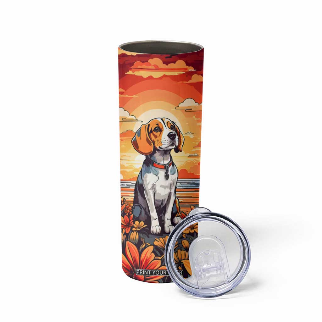 Retro Beagle Skinny Tumbler Personalized TS04 Print Your Wear