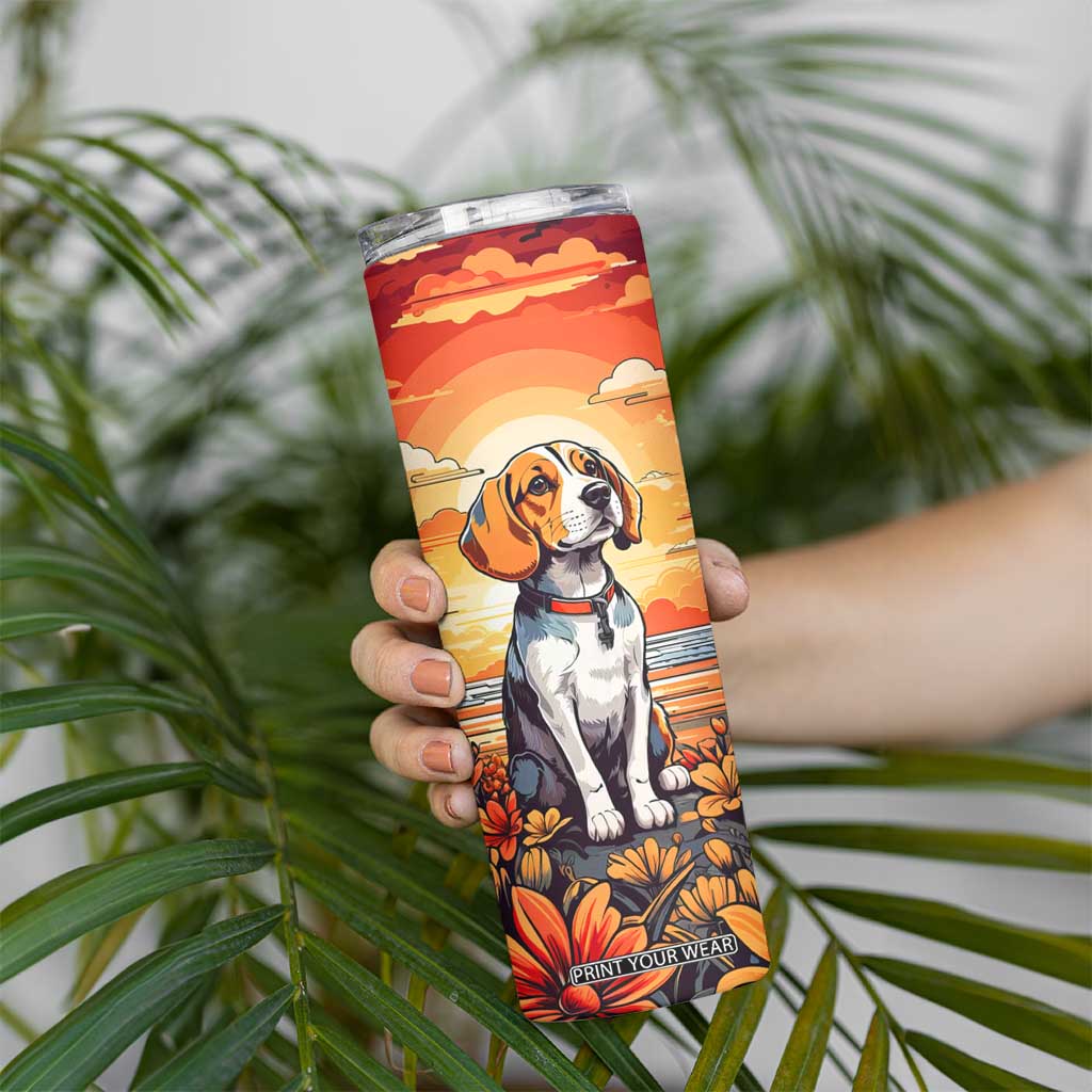 Retro Beagle Skinny Tumbler Personalized TS04 Print Your Wear