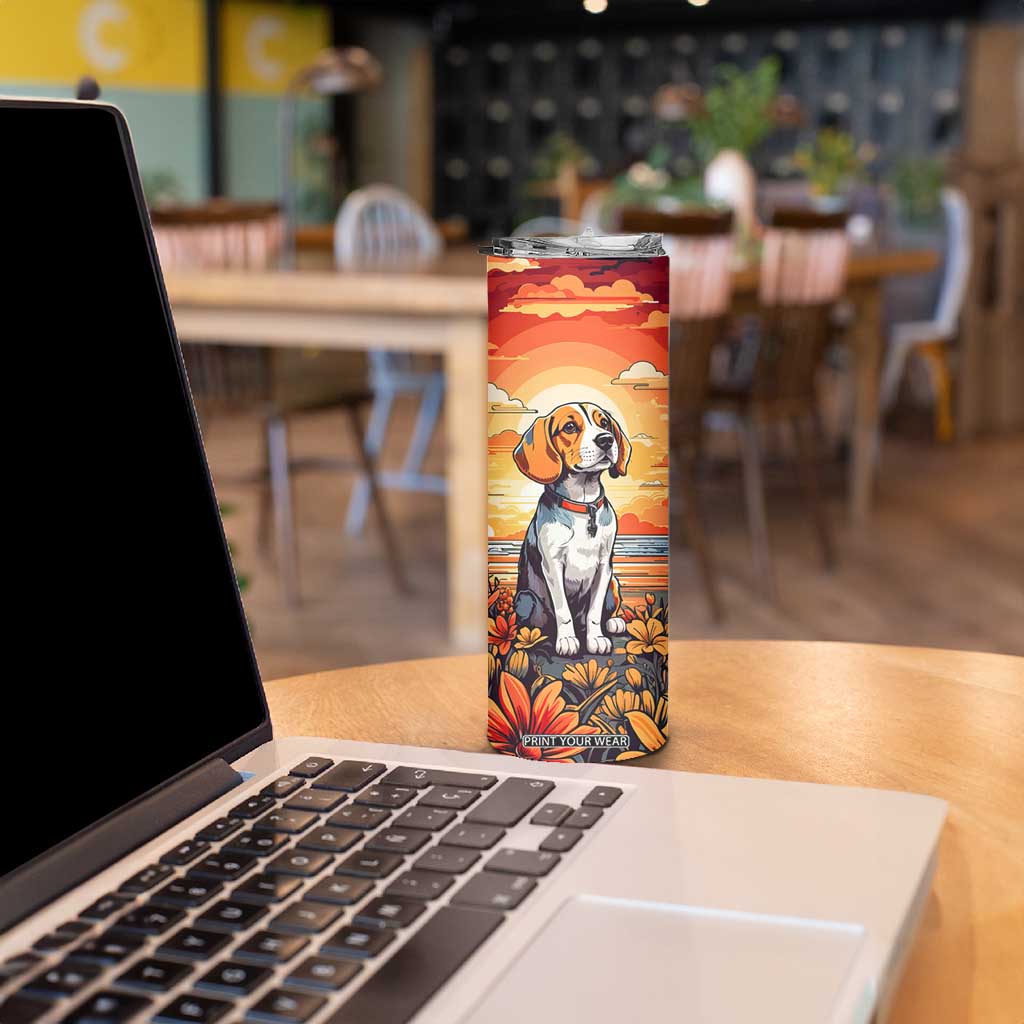 Retro Beagle Skinny Tumbler Personalized TS04 Print Your Wear
