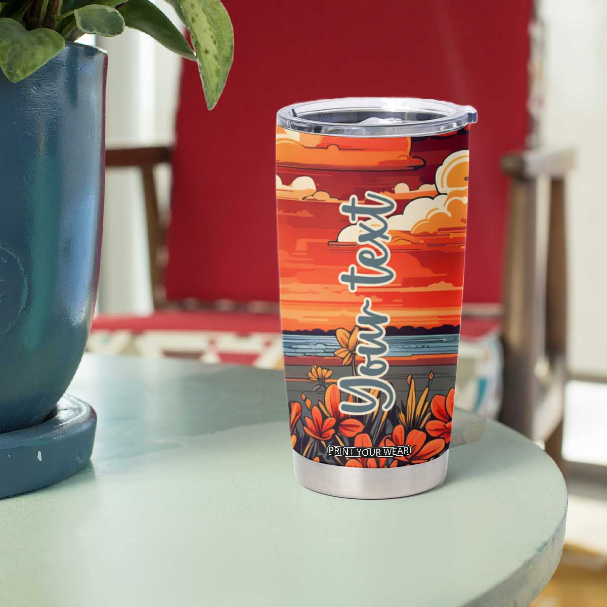 Retro Beagle Tumbler Cup Personalized TS04 Print Your Wear