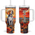 Retro Beagle Tumbler With Handle Personalized TS04 One Size: 40 oz Multicolor Print Your Wear