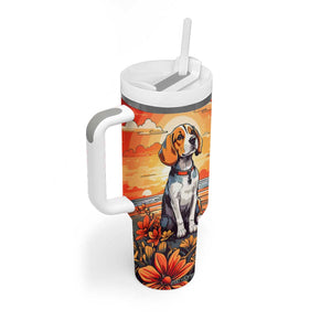 Retro Beagle Tumbler With Handle Personalized TS04 Print Your Wear