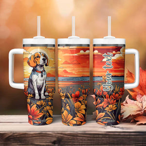 Retro Beagle Tumbler With Handle Personalized TS04 Print Your Wear