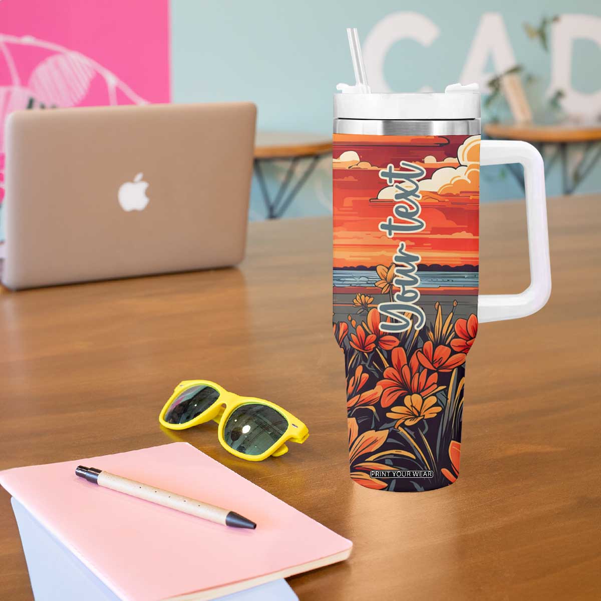 Retro Beagle Tumbler With Handle Personalized TS04 Print Your Wear