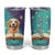Cute Golden Retriever Reading Books Tumbler Cup Personalized TS04 Multicolor Print Your Wear