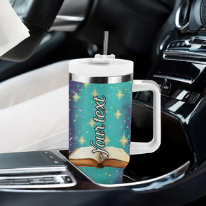 Cute Golden Retriever Reading Books Tumbler With Handle Personalized TS04 Print Your Wear