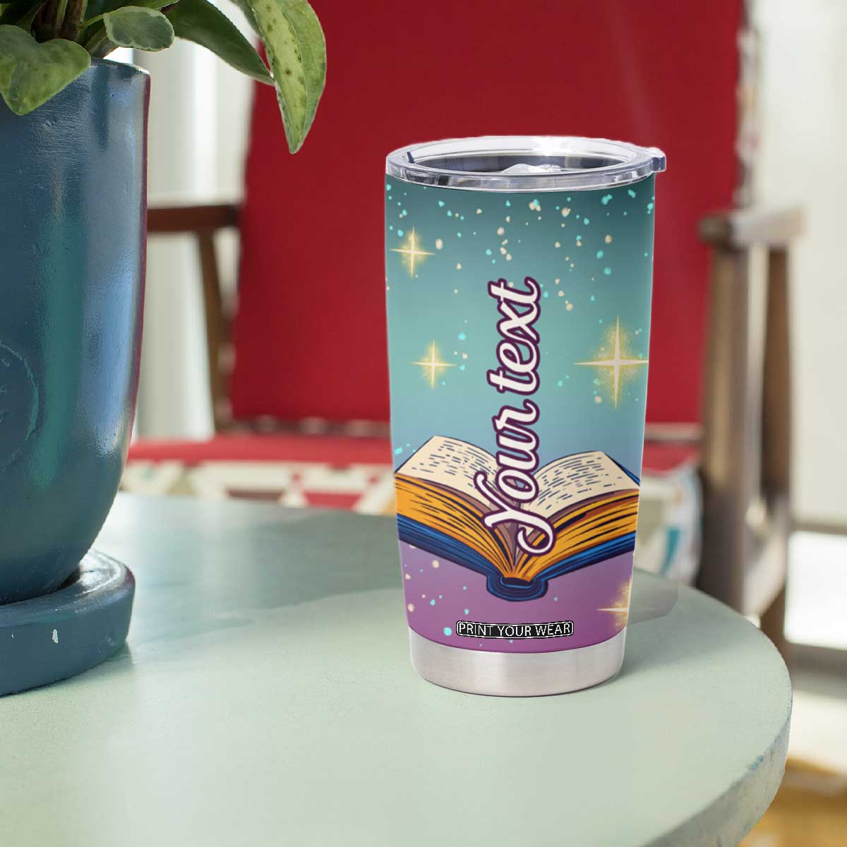 Cute Dachshund Reading Books Tumbler Cup Personalized TS04 Print Your Wear