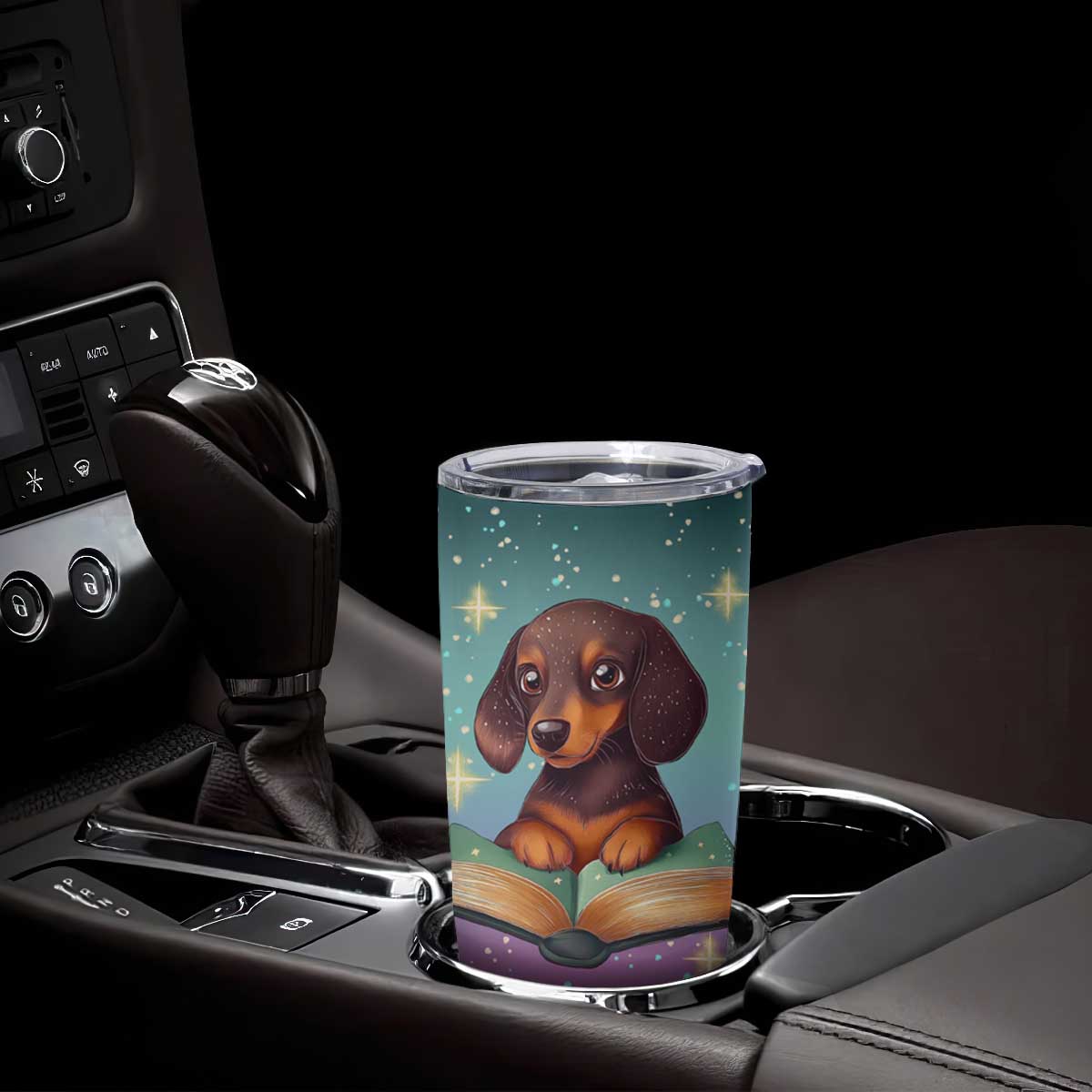 Cute Dachshund Reading Books Tumbler Cup Personalized TS04 Print Your Wear