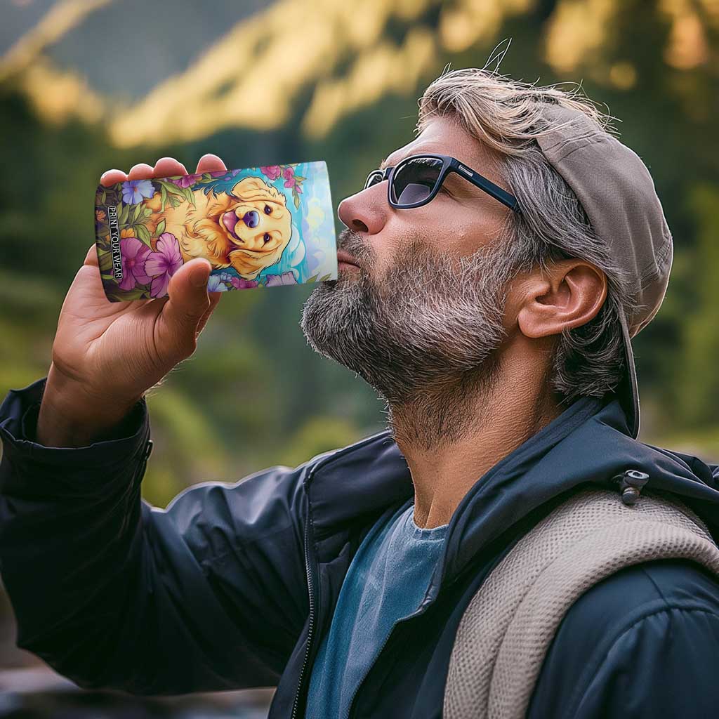 Retro Golden Retriever 4 in 1 Can Cooler Tumbler Personalized TS04 Print Your Wear